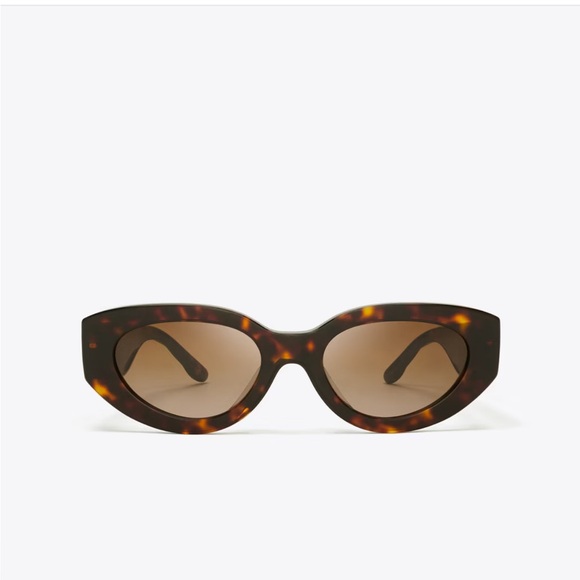 Tory Burch Kira Cat Eye Sunglasses - Tortoise - Picture 2 of 7